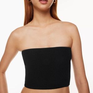Aritzia | Babaton Sculpt Knit Cropped Tube Top in Black